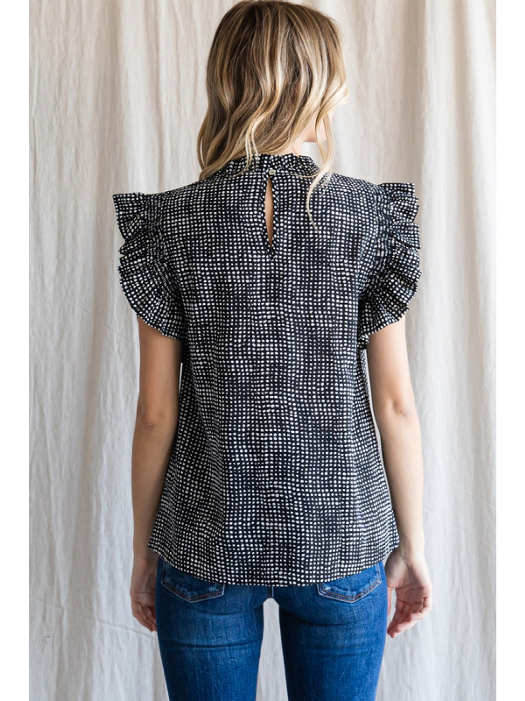Sleeveless Ruffle Top