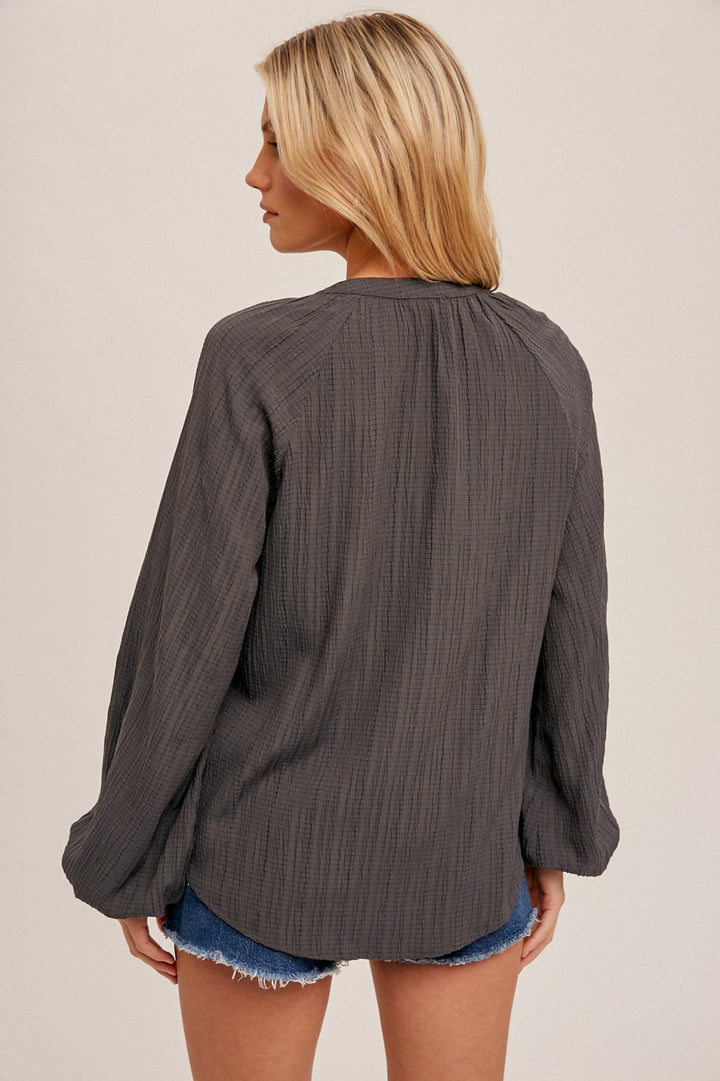 Tie Front Blouse from Hem & Thread