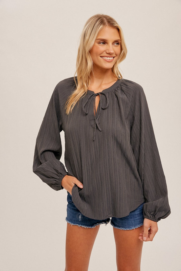 Tie Front Blouse from Hem & Thread