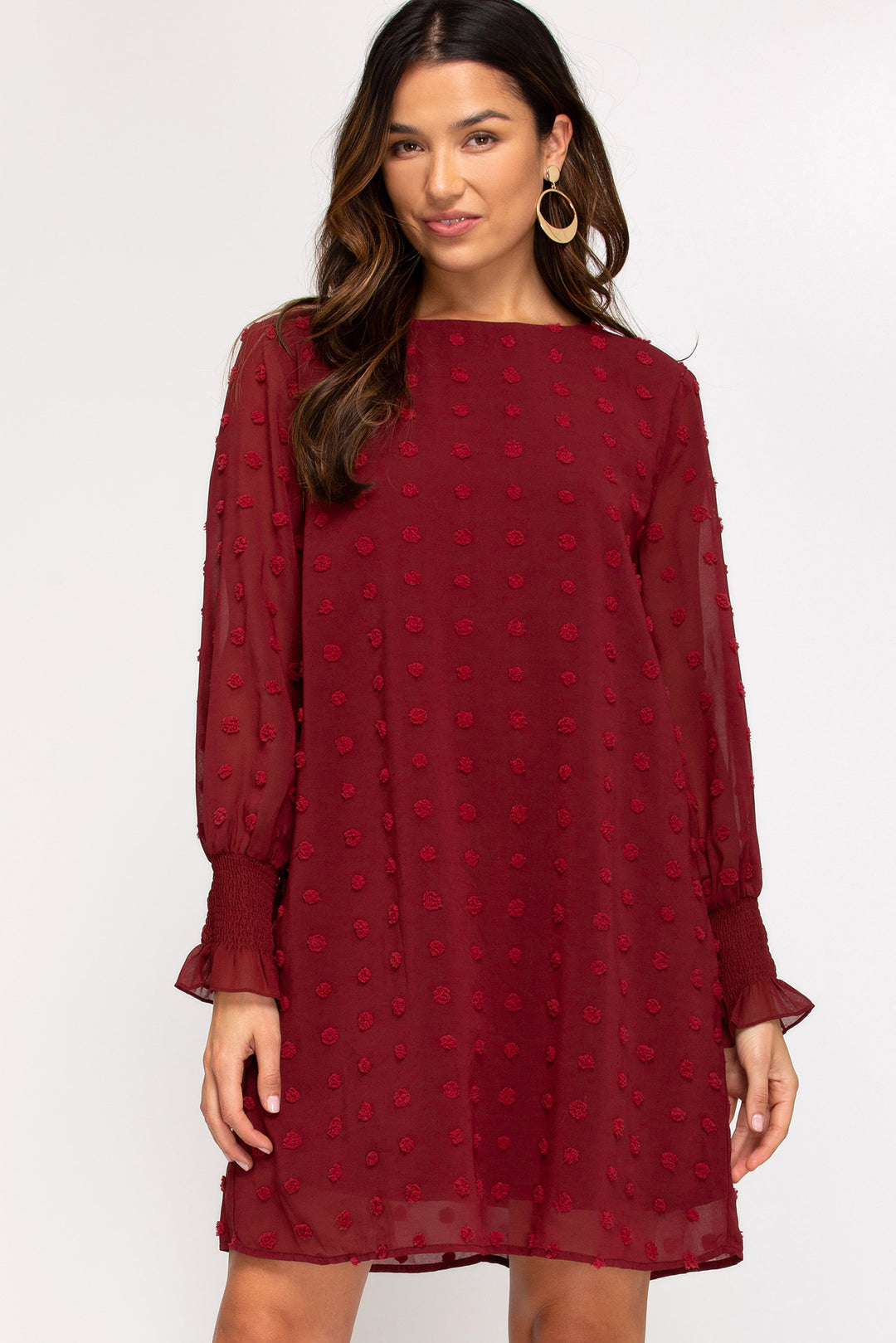 3D Applique Floral Smocked Dress from She & Sky S