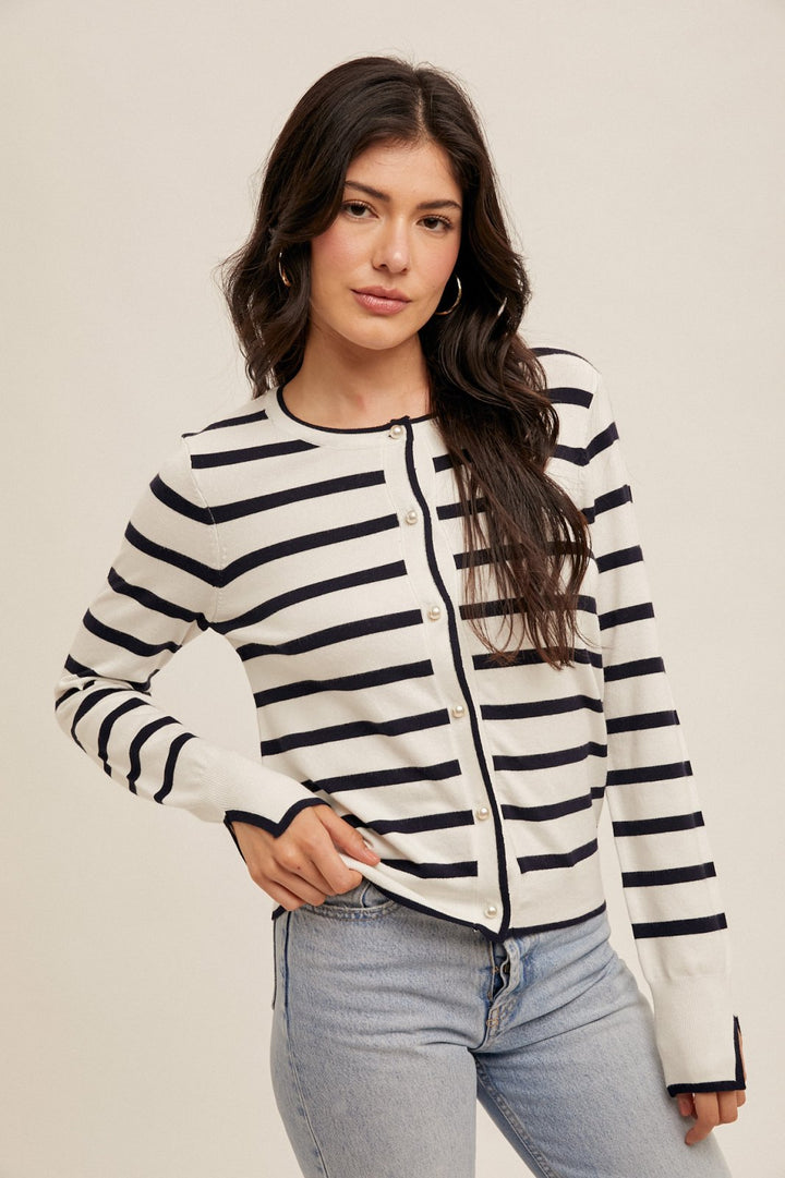 Stripe Cardigan - High Call Outfitters
