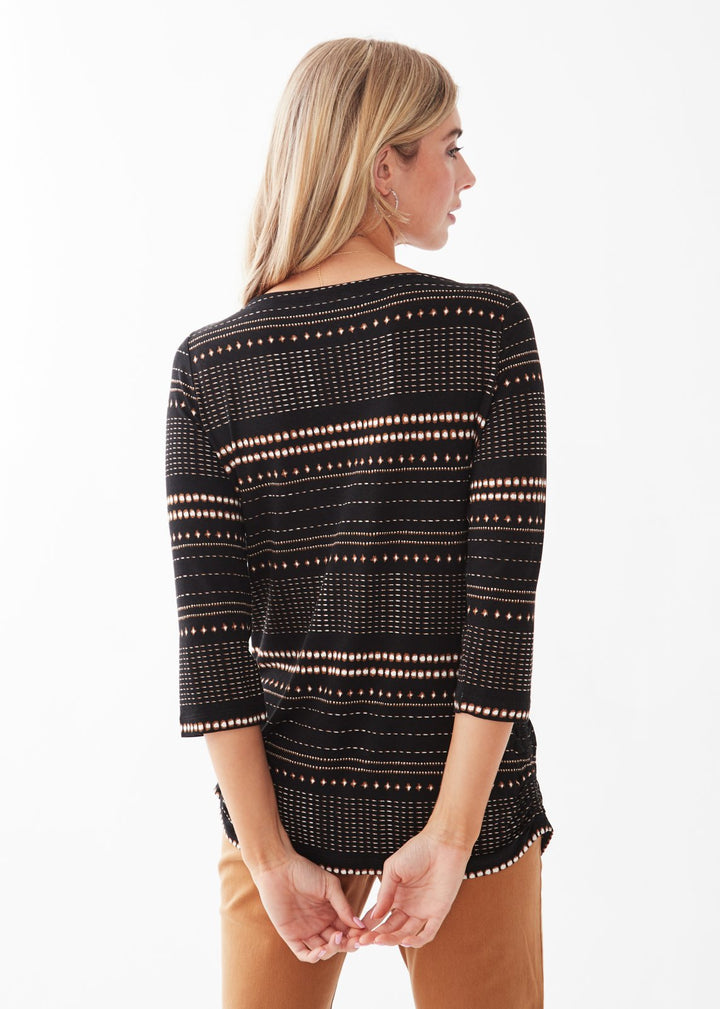 3/4 Sleeve Print Top from FDJ