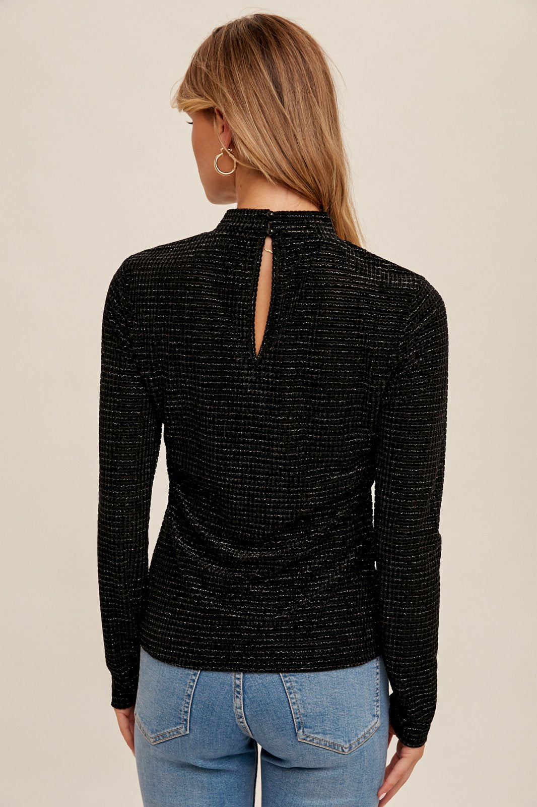 Lurex Velvet Mock Top from Hem & Thread