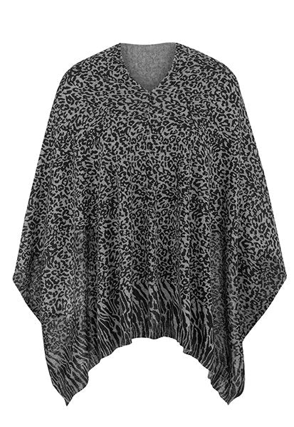 Leopard Print Shawl/Poncho from Tribal - High Call Outfitters