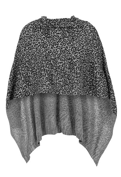 Leopard Print Shawl/Poncho from Tribal - High Call Outfitters