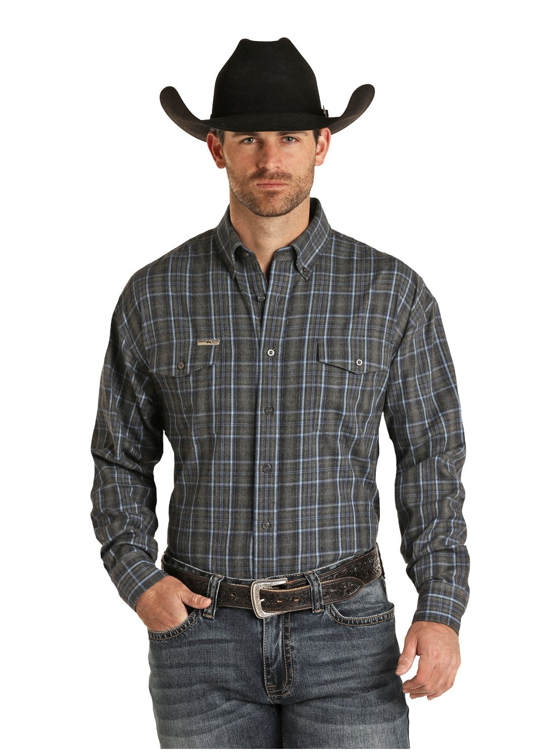 Brushed Cotton Button Long Sleeve from Powder River