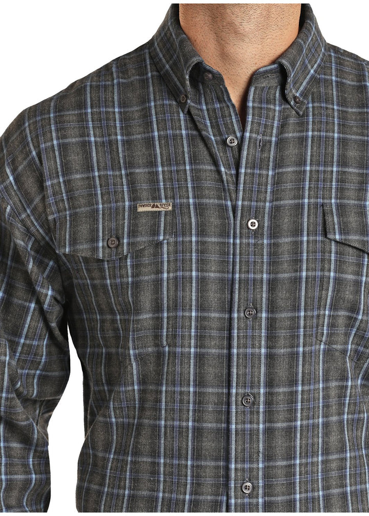 Brushed Cotton Button Long Sleeve from Powder River