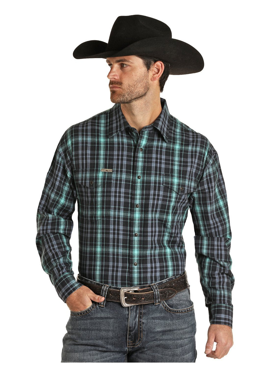 Brushed Cotton Snap Long Sleeve from Powder River - High Call Outfitters