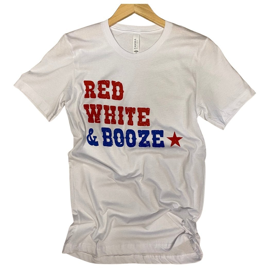 Red White &amp; Booze Graphic Tee - High Call Outfitters