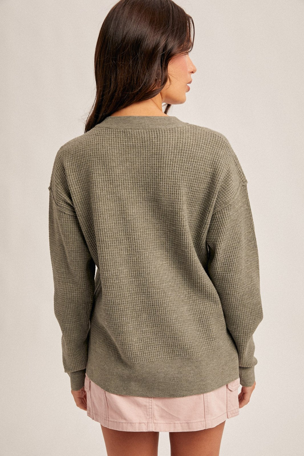 Waffle Henley Top