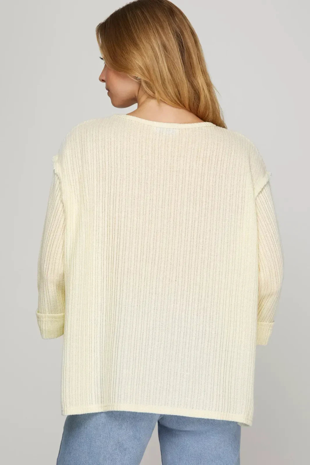 3/4 Sleeve Knit Top