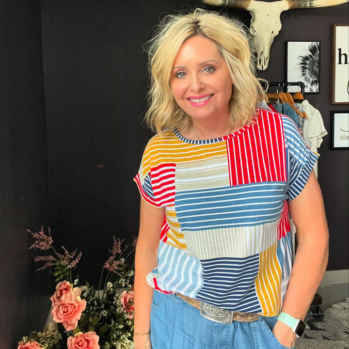 Dolman Sleeve Print Top from Multiples