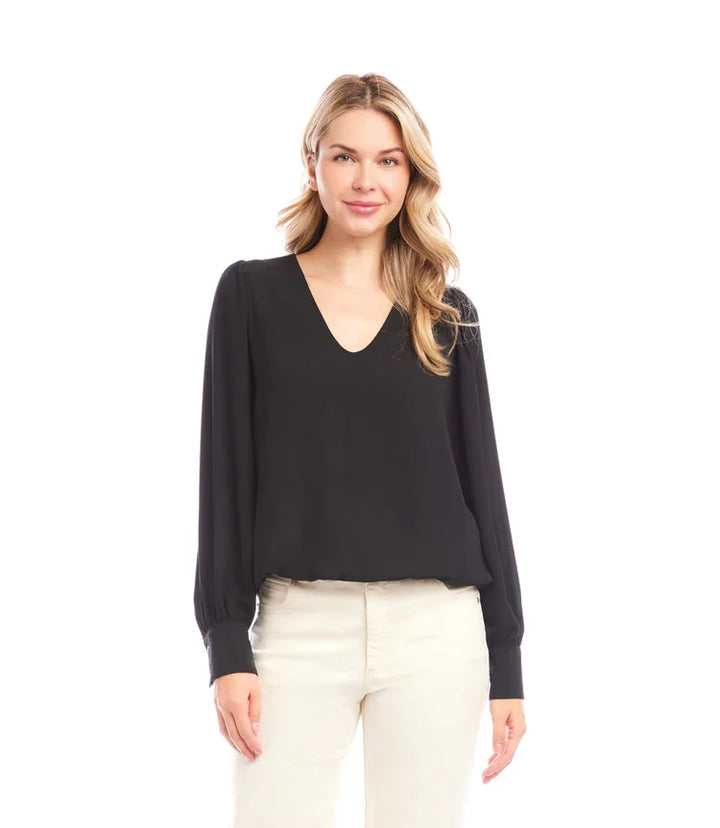 Puff Sleeve V Neck from Karen Kane
