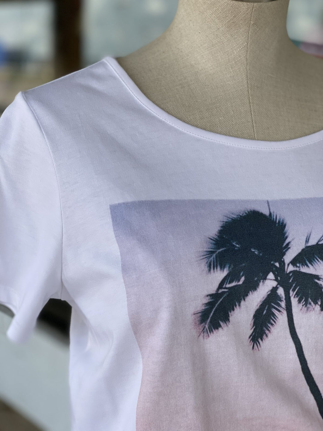 Palm Tree Knot Front Tee from Tribal - High Call Outfitters