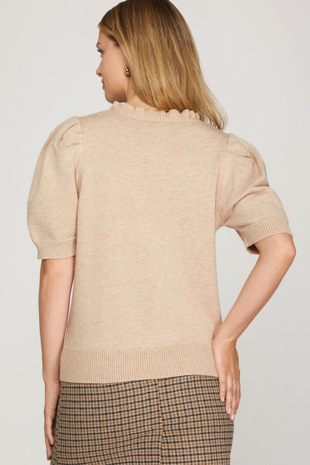 Ruffle Trim Sweater - High Call Outfitters