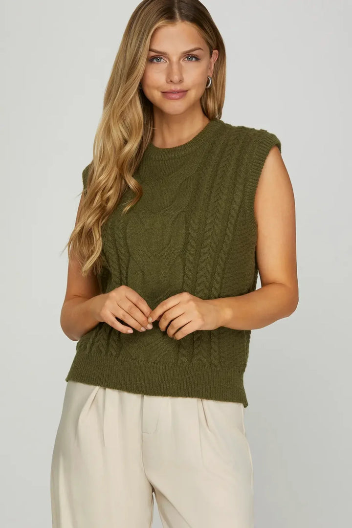 Cable Sweater Vest