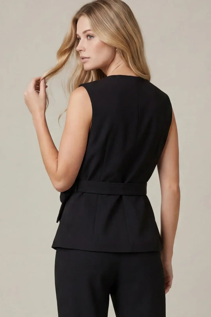 Sleeveless Side Tie Vest - High Call Outfitters