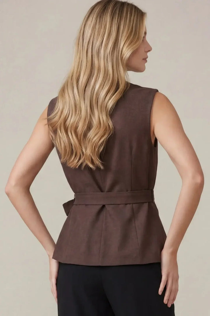Sleeveless Side Tie Vest - High Call Outfitters