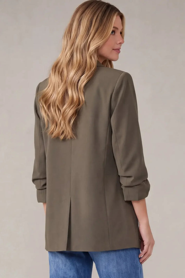3/4 Sleeve Single Button Blazer