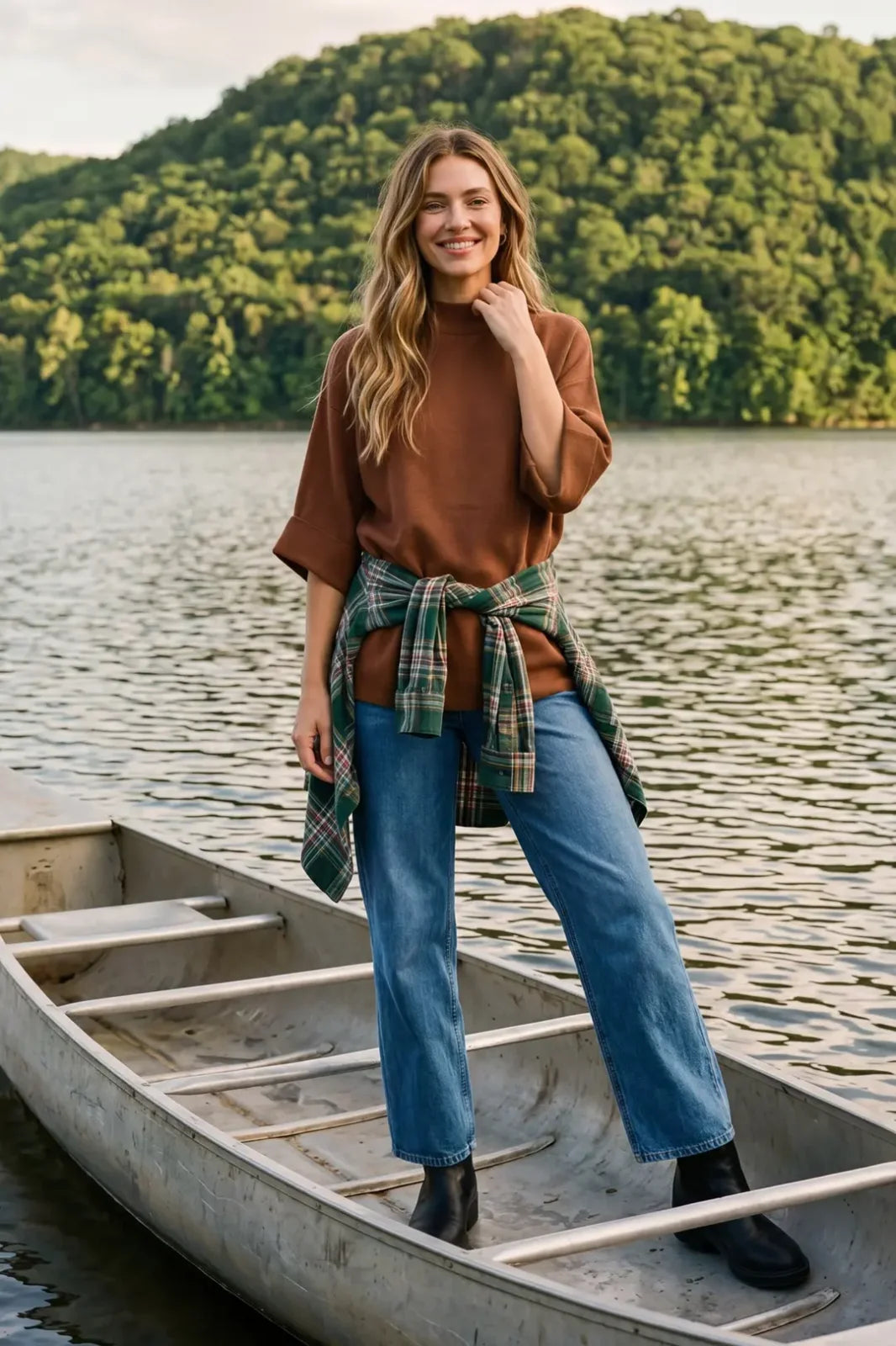 Mock Neck Loose Fit Sweater