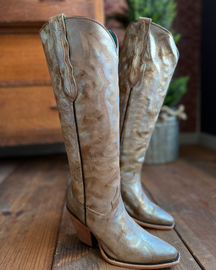 Tall Metallized Leather Boot from Corral