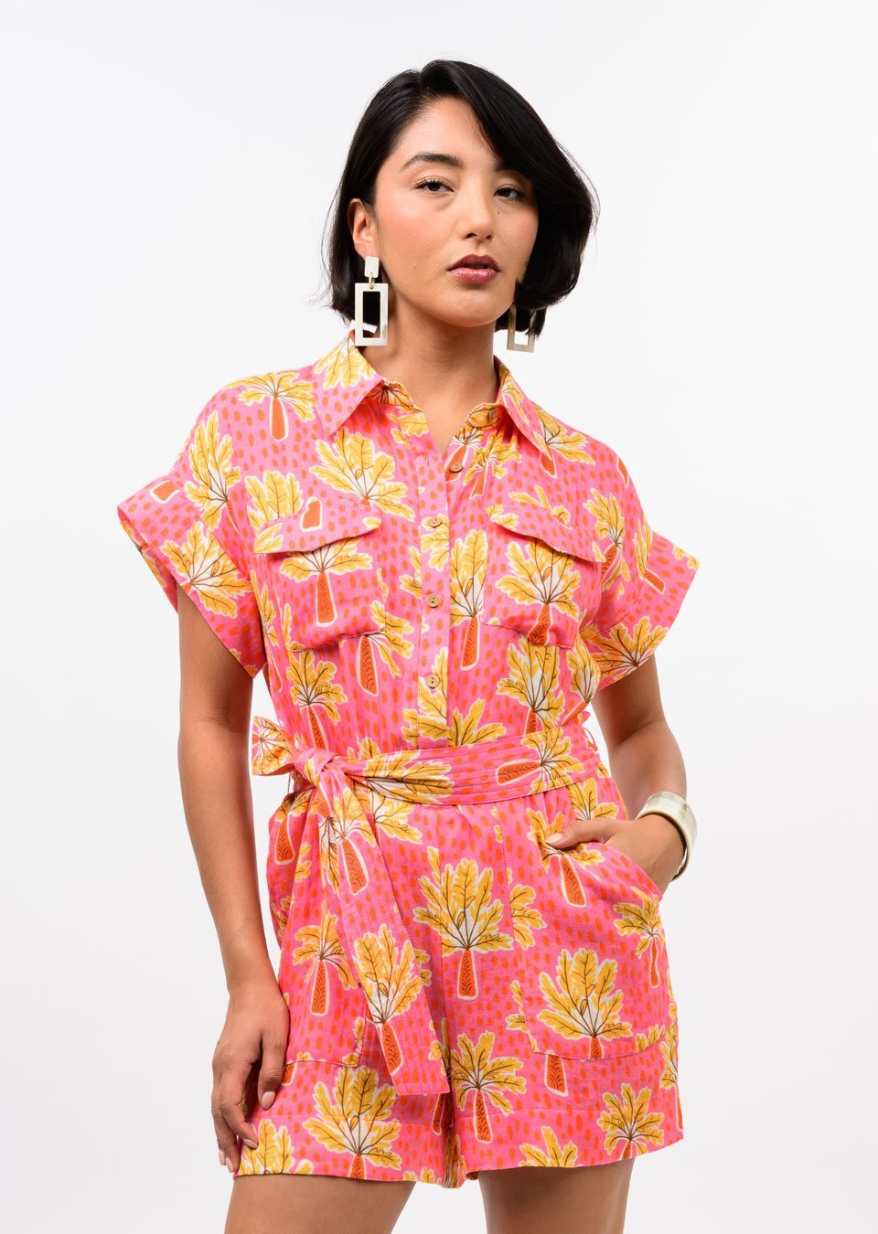 Palm Tree Romper from Ivy Jane - High Call Outfitters