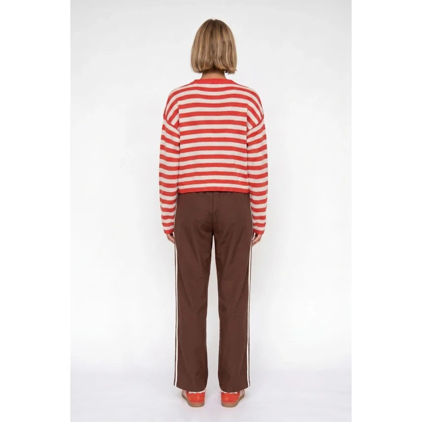 Stripe Button Front Cardigan