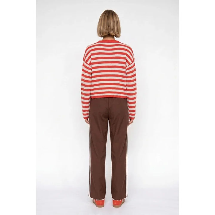 Stripe Button Front Cardigan