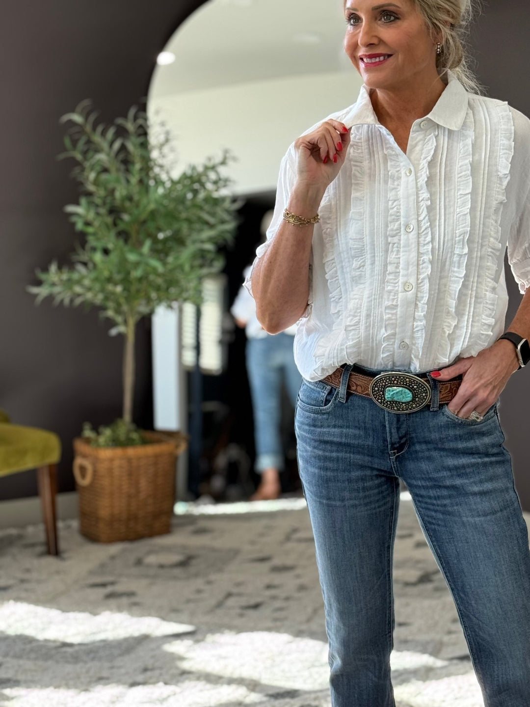 Tuxedo Gauze Shirt from Ivy Jane - High Call Outfitters