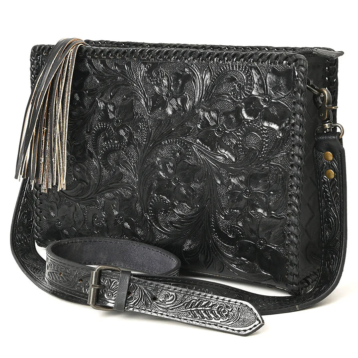 Tooled Zip Top Crossbody from American Darling