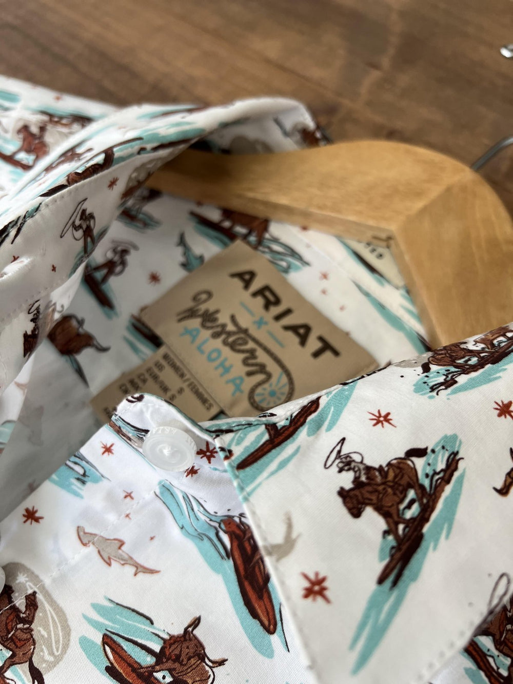 Kirby Surfing Longhorn Shirt from Ariat - High Call Outfitters