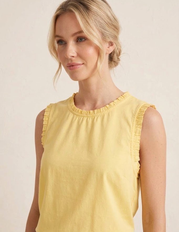 Smocked Edge Sleeveless Tank - High Call Outfitters