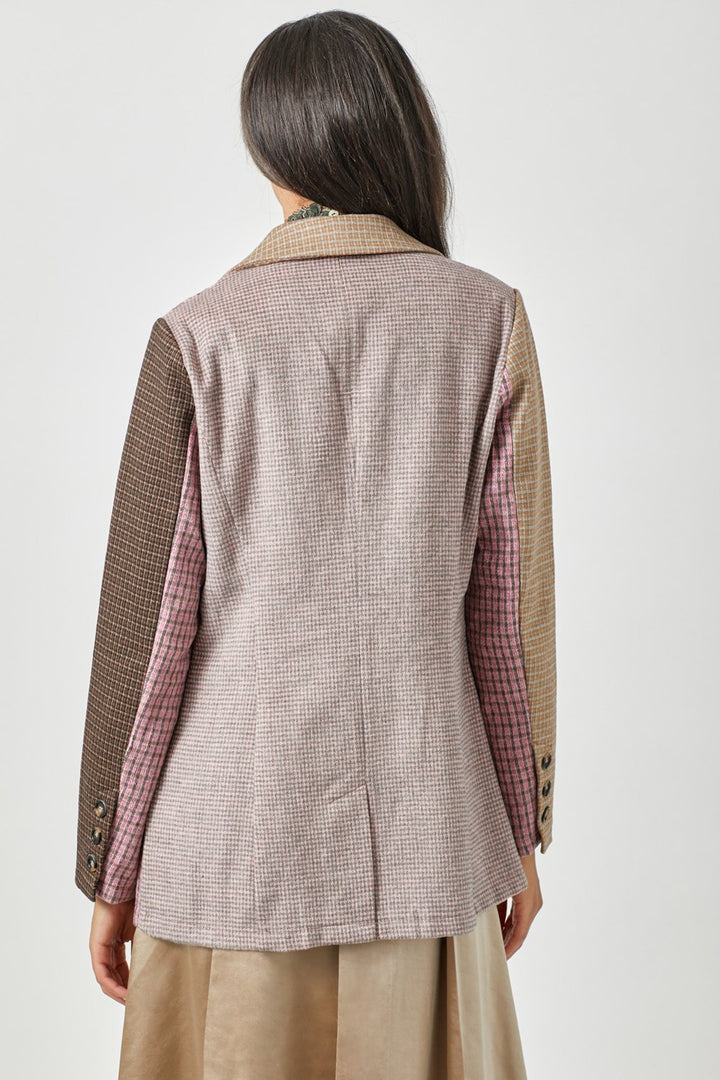 Mixed Plaid Blazer from Mystree