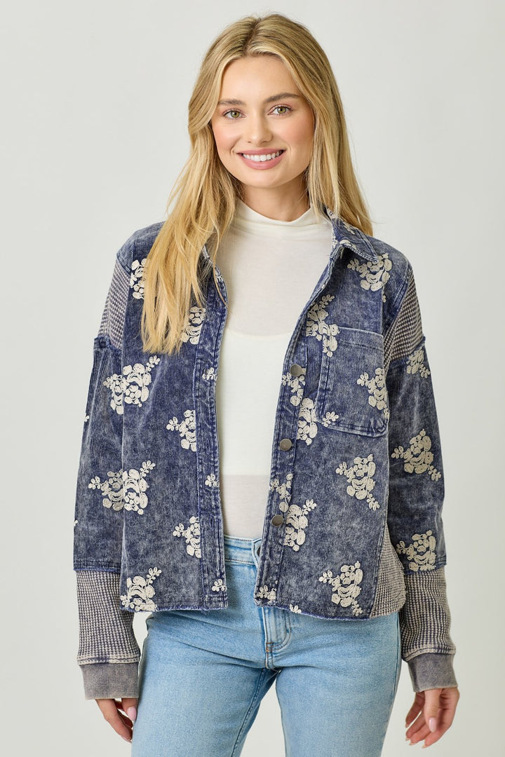 Corduroy Embroidered Jacket