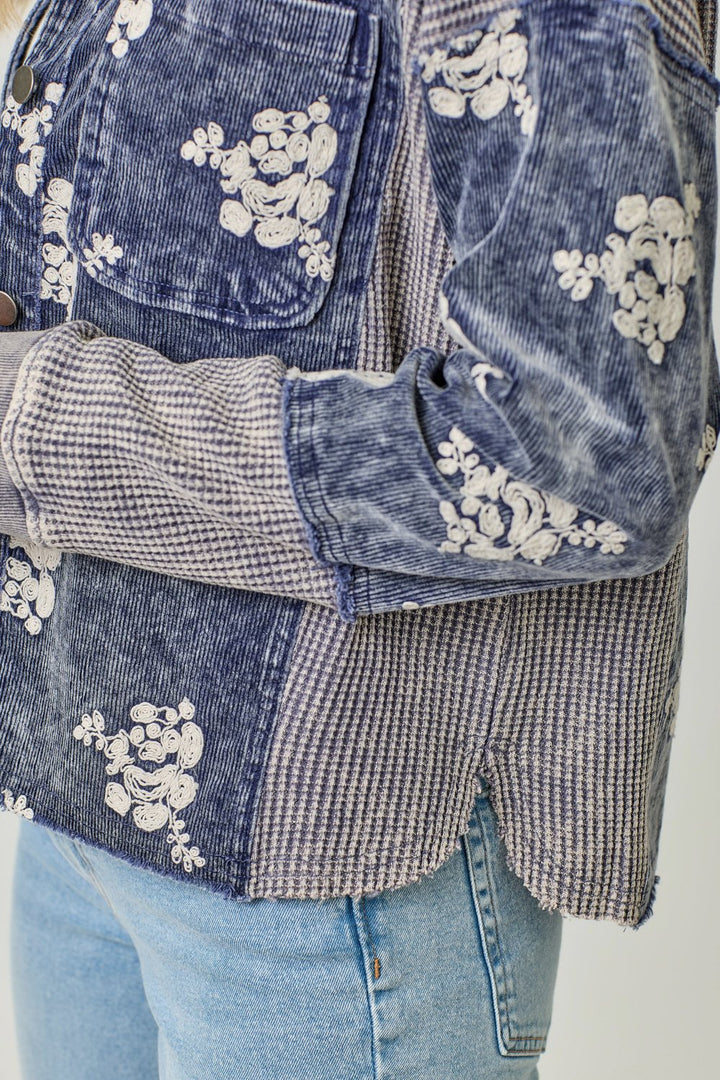 Corduroy Embroidered Jacket