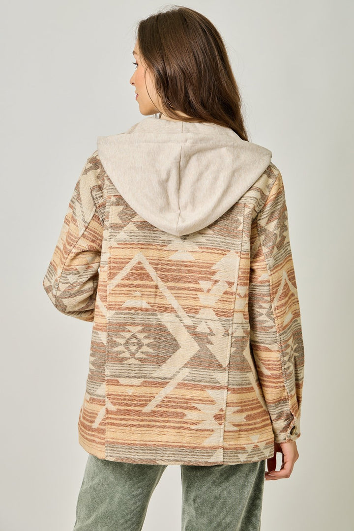 Aztec Hooded Shacket