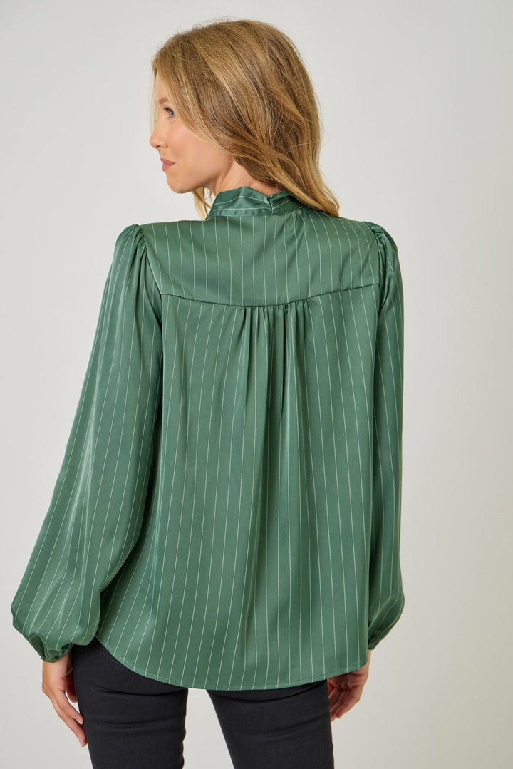 Tie Front Stripe Top