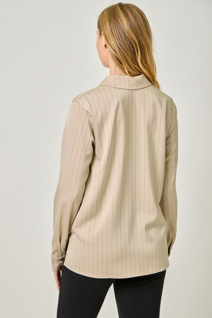 Twisted Hem Stripe Shirt - High Call Outfitters