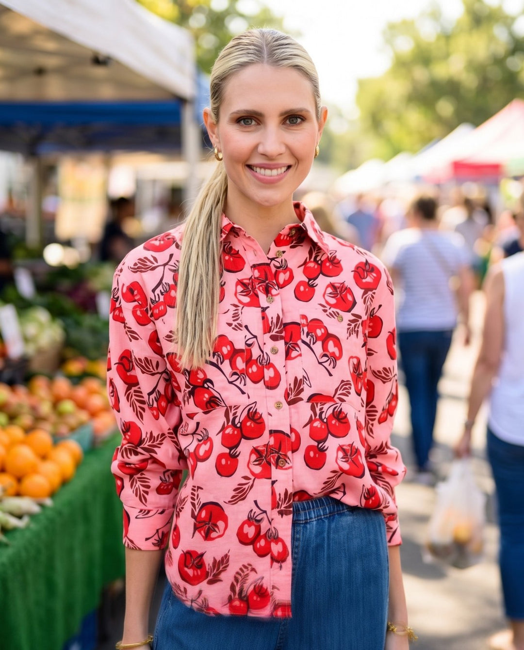 Tomato Print Camp Shirt from Ivy Jane