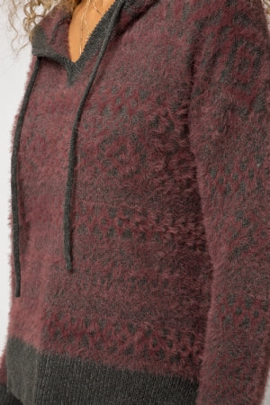Ethnic Motif Hooded Sweater from Mystree