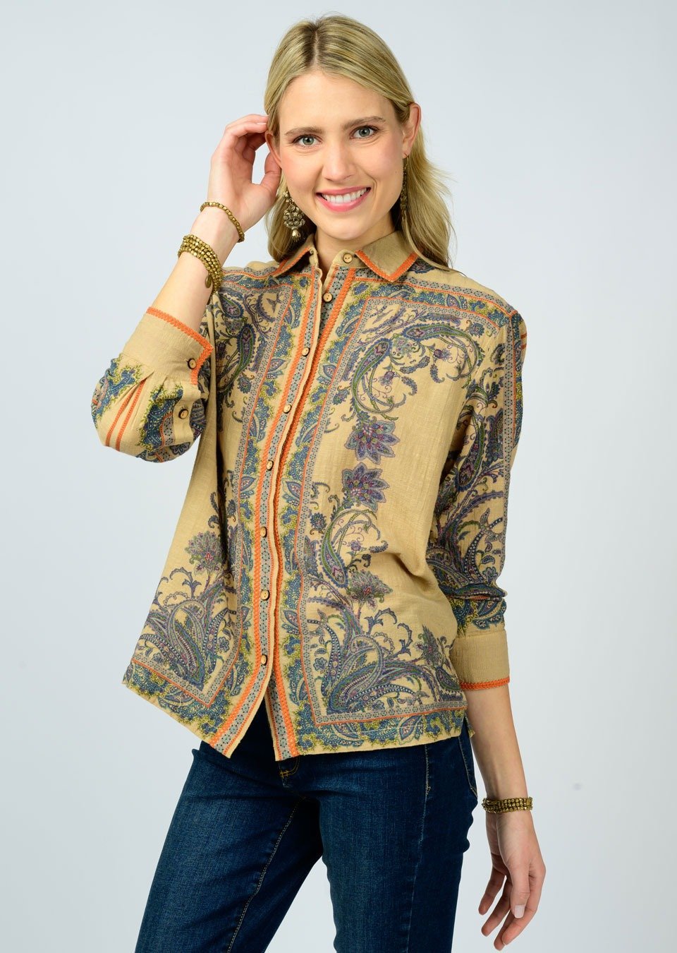 Paisley Boarder Shirt from Ivy Jane - High Call Outfitters