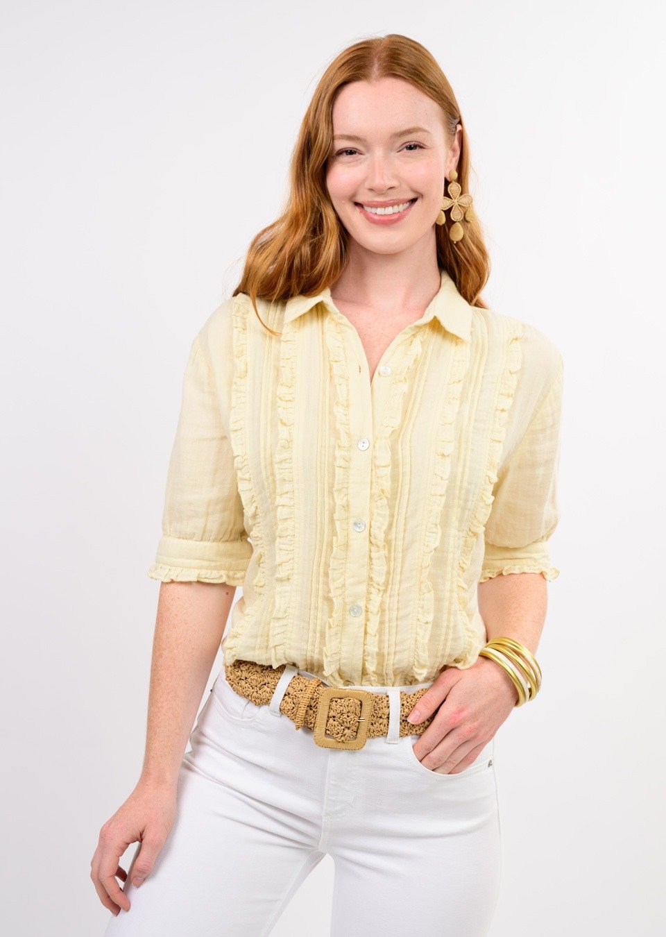 Tuxedo Gauze Shirt from Ivy Jane - High Call Outfitters