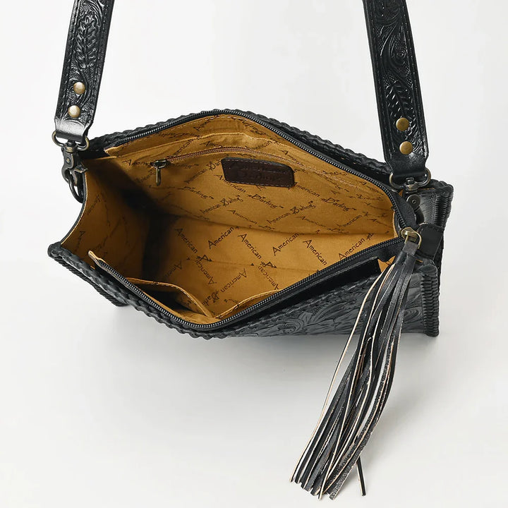 Tooled Zip Top Crossbody from American Darling