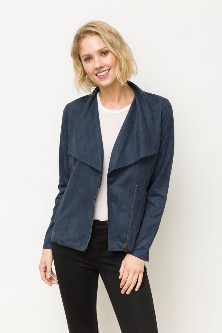 Sueded Moto Jacket from Mystree - High Call Outfitters