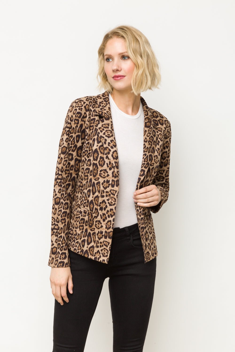 Leopard Print Blazer from Mystree - High Call Outfitters