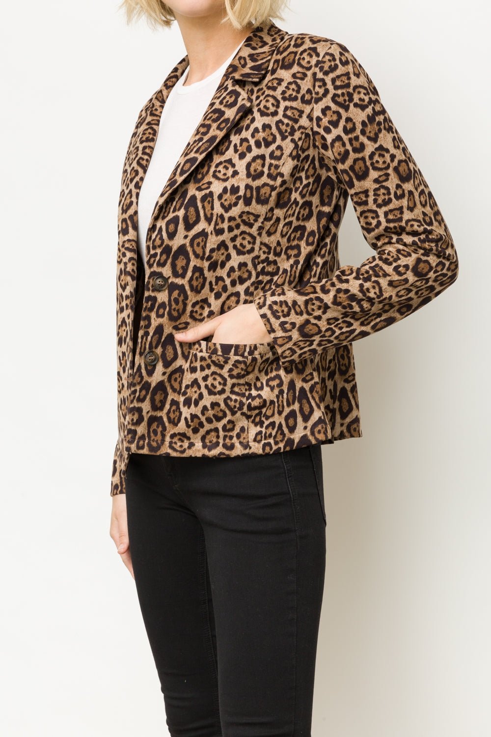 Leopard Print Blazer from Mystree - High Call Outfitters