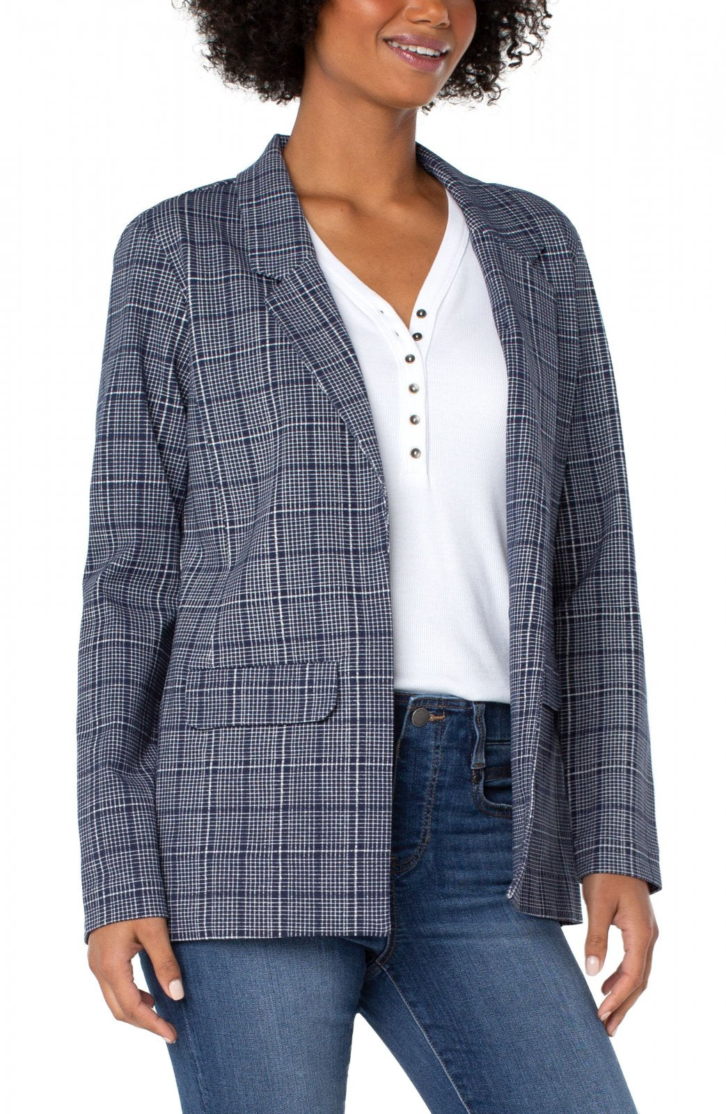 Plaid Boyfriend Blazer from Liverpool