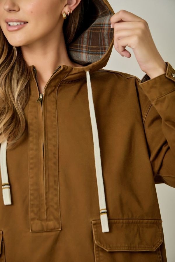 Washed Twill 1/2 Zip Pullover - High Call Outfitters