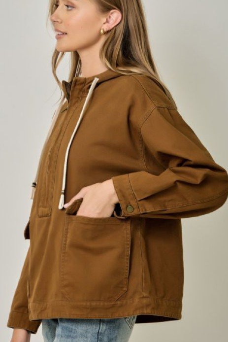 Washed Twill 1/2 Zip Pullover - High Call Outfitters