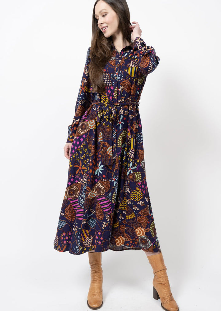 Midi Print Shirt Dress from Uncle Frank